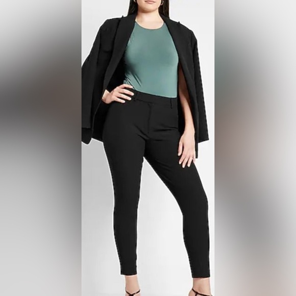 Express Curvy High Waisted Supersoft Twill Skinny Pant - Picture 1 of 3